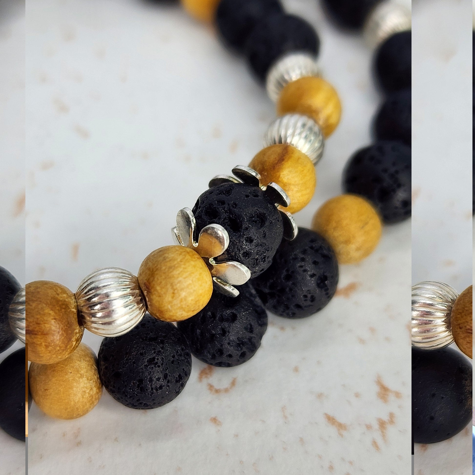 Energie Ancestral – Pierre de Lave, Palo Santo & Argent 925 Fée de Laurier